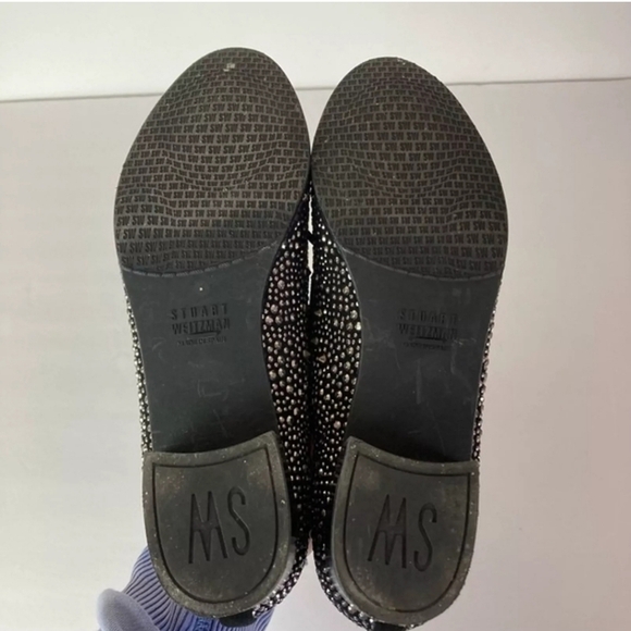 Stuart Weitzman Slipbeads Suede Studded Loafers. Size 8 M Luxury Designer - Picture 8 of 8